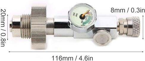Connection Valve, Universal Adapter, Steel High Pressure Gas Fitting Diving Cylinder Inflation Converter Large to Small Bottle Tool for Diver Underwater Enthusiast Gas in Kuwait