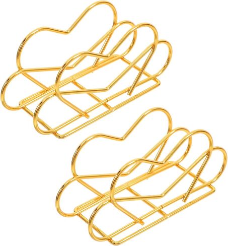 STOBAZA 2pcs Heart-shaped Cast Iron Napkin Holder Set, Metal Paper Towel Dispenser for Kitchen Dining Table, Countertop Tissue Paper Rack Organizer for Restaurant and Home Use in Kuwait