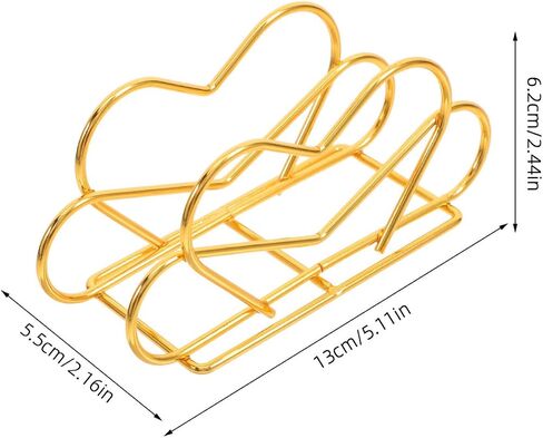 STOBAZA 2pcs Heart-shaped Cast Iron Napkin Holder Set, Metal Paper Towel Dispenser for Kitchen Dining Table, Countertop Tissue Paper Rack Organizer for Restaurant and Home Use in Kuwait
