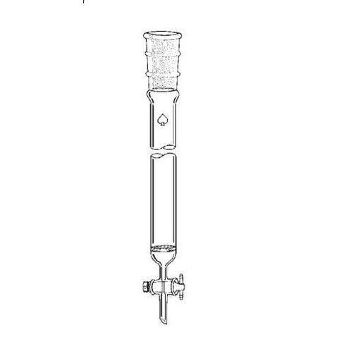 5904-37 Series Epoxy Coated Flash Chromatography Column with Porosity B Filter Disc, 24/40 Joint, 41 mm ID in Kuwait