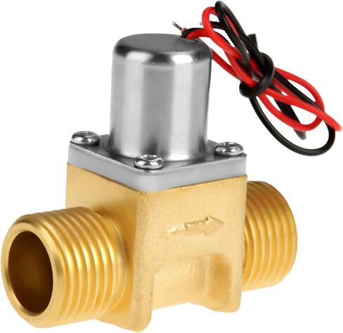 Brass Solenoid Valve, DC 4.5V 1/2 Electric Solenoid Valve Water Flow Pulse Electromagnetic Electric Valve Solenoid Valve for Water Air Gas Oil in Kuwait