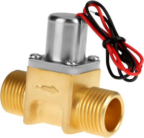 Brass Solenoid Valve, DC 4.5V 1/2 Electric Solenoid Valve Water Flow Pulse Electromagnetic Electric Valve Solenoid Valve for Water Air Gas Oil in Kuwait