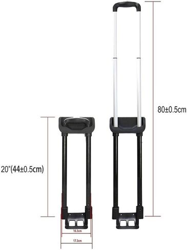 Telescopic Handle Replacement Luggage Repair Iron Material Suitcase Pull Out Rolling Spare Accessory Suitable for Frequent Men Women, 50CMX16CMX4cm in Saudi Arabia