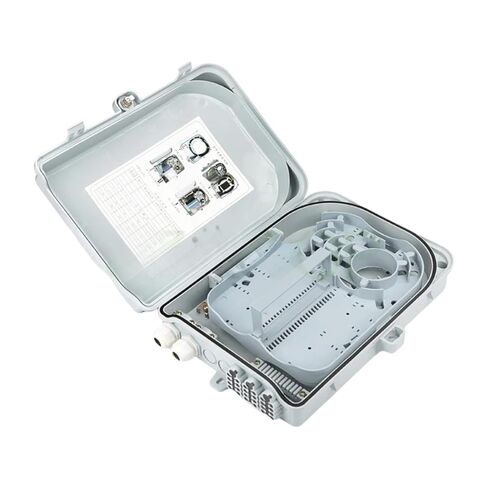 صندوق توزيع الألياف الضوئية FTTH، 24 نواة بصرية، شفة ضفيرة، SC مثبت على الحائط CATV، طرف كبير 1x16 DIY (نوع محول فارغ) in Kuwait