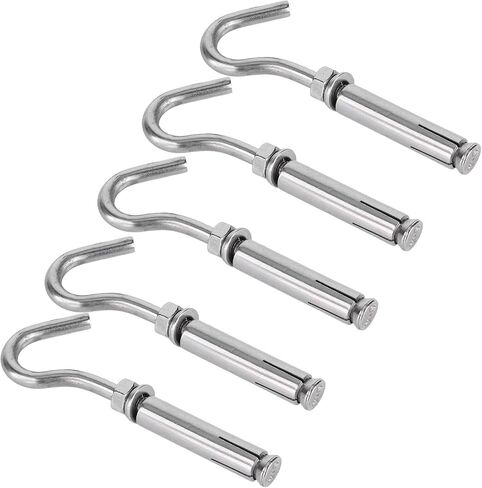 Fafeicy Open Cup Hook, Heavy Duty 304 Stainless Steel Expansion Hook for Concrete Wall, Ideal for Fences and Home Improvements (M12) in Kuwait