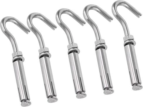 Fafeicy Open Cup Hook, Heavy Duty 304 Stainless Steel Expansion Hook for Concrete Wall, Ideal for Fences and Home Improvements (M12) in Kuwait