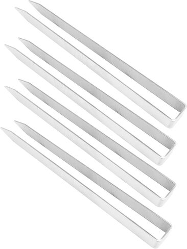 Ground Anchors, Heavy Duty Stainless Steel U Hook for Easy Penetration, Garden Stakes, U Shaped Stakes with 4 Pieces for Landscaping, Barrier Fabric, Irrigation Tubing in Kuwait