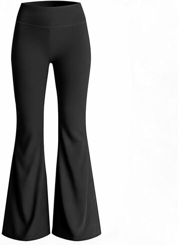 Aoxjox Women's Workout Lumira Flare Leggings High Waisted Tummy Control Lumastretch™ Luxe Buttery Soft Wide Leg Yoga Pant 32" in Kuwait
