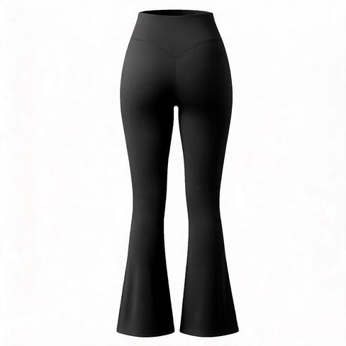 Aoxjox Women's Workout Lumira Flare Leggings High Waisted Tummy Control Lumastretch™ Luxe Buttery Soft Wide Leg Yoga Pant 32" in Kuwait