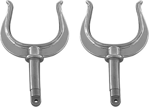 Hoffen 2Pcs Stainless Steel Oarlock Socket, Boat Rowlock Socket Side Mount Rowlock Paddle Brackets Marine Yacht in Kuwait