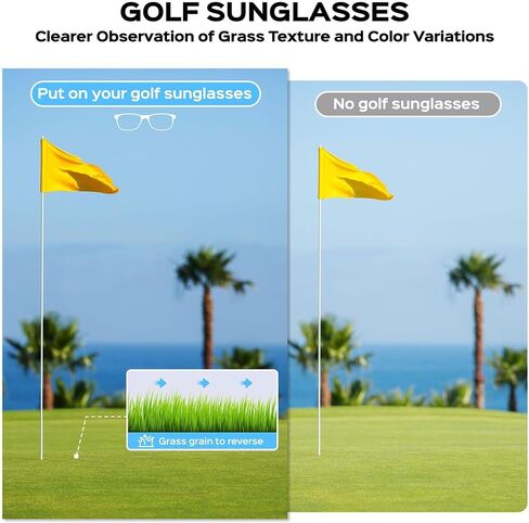 Golf Sunglasses for Men, Polarized Lenses for Green Reading, Lightweight & Stylish for Golfing, Fishing & Driving in Saudi Arabia