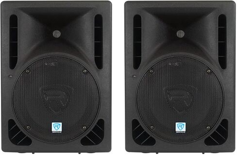 Rockville RPG10BT V2 10 بوصة 1200 واط ذروة / 300 واط RMS تعمل بتقنية البلوتوث DJ PA مكبرات صوت مع مشغل USB SD MP3، جهاز تحكم عن بعد لاسلكي، تحكم EQ، وصلة ستيريو لاسلكية حقيقية، قطعتان in Kuwait
