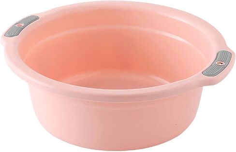 Plastic Washing Basin, Large Capacity Multipurpose Wash Tub with Double Handles for Adult Baby Face Foot Cleaning (Medium‑Peach Pink) in Kuwait