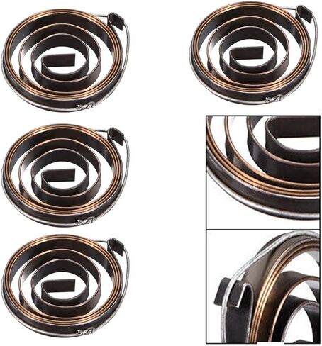 4-Piece Drill Press Quill Return Spring Assembly, 680mm Spring Steel (60Si2Mn) with Hook Mounts, 35mm OD, Chemically Blackened in Kuwait