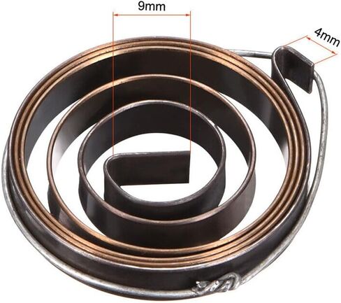 4-Piece Drill Press Quill Return Spring Assembly, 680mm Spring Steel (60Si2Mn) with Hook Mounts, 35mm OD, Chemically Blackened in Kuwait