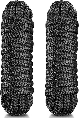 WILLBOND 6 Pcs 3/8 Inch x 6 ft Boat Fender Lines Marine Grade Double Braided Nylon Boat Ropes with Loop for Tying Fenders and Docking Small Boats Mooring Bumper Rope Boating Gifts for Men in Kuwait