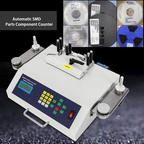 عداد المكونات، آلة عد مكونات الأجزاء SMT SMD الأوتوماتيكية، شاشة LCD لعداد أجزاء البكرة 50 وات مع كشف التسرب مناسب لأي حجم من عجلة الحزام in Kuwait