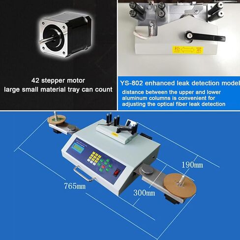 عداد المكونات، آلة عد مكونات الأجزاء SMT SMD الأوتوماتيكية، شاشة LCD لعداد أجزاء البكرة 50 وات مع كشف التسرب مناسب لأي حجم من عجلة الحزام in Kuwait