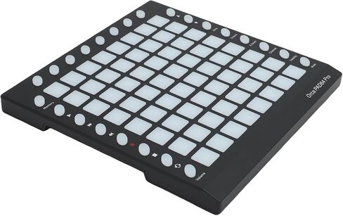 لوحة تحكم Alomejor MIDI، 64 لوحة بإضاءة خلفية RGB مع 8 أزرار تحكم قابلة للتخصيص، مكتبة صوت 128 ميجا بايت لإنتاج الموسيقى، متوافقة مع نظام التشغيل in Kuwait
