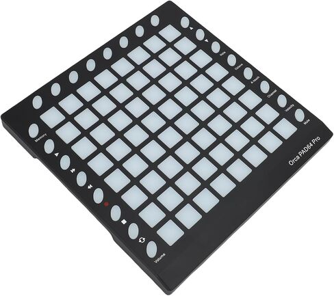 لوحة تحكم Alomejor MIDI، 64 لوحة بإضاءة خلفية RGB مع 8 أزرار تحكم قابلة للتخصيص، مكتبة صوت 128 ميجا بايت لإنتاج الموسيقى، متوافقة مع نظام التشغيل in Kuwait