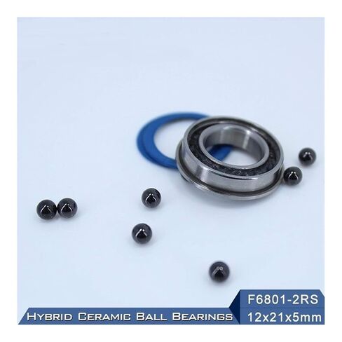1 قطعة F6801 3NC F6801RS F6801HC الهجين السيراميك تحمل 12*21*5 مللي متر ABEC-1 صناعة المحرك المغزل Si3N4 الكرات in Kuwait