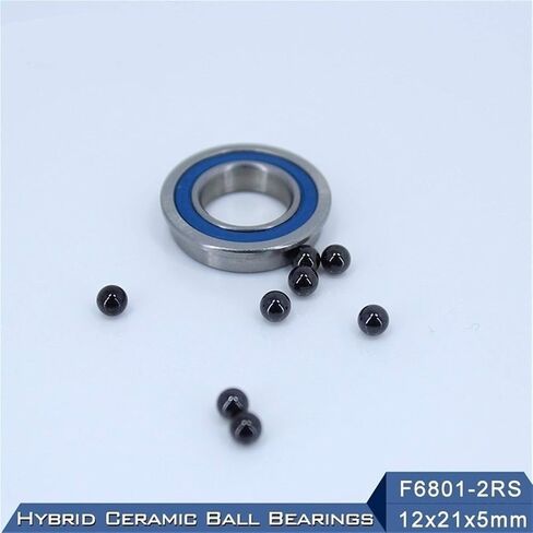 1 قطعة F6801 3NC F6801RS F6801HC الهجين السيراميك تحمل 12*21*5 مللي متر ABEC-1 صناعة المحرك المغزل Si3N4 الكرات in Kuwait