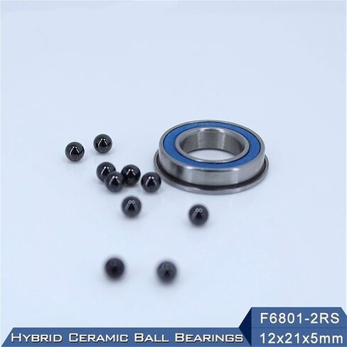 1 قطعة F6801 3NC F6801RS F6801HC الهجين السيراميك تحمل 12*21*5 مللي متر ABEC-1 صناعة المحرك المغزل Si3N4 الكرات in Kuwait