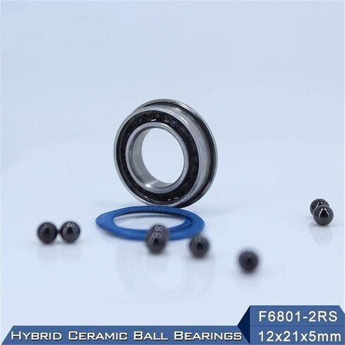 1 قطعة F6801 3NC F6801RS F6801HC الهجين السيراميك تحمل 12*21*5 مللي متر ABEC-1 صناعة المحرك المغزل Si3N4 الكرات in Kuwait