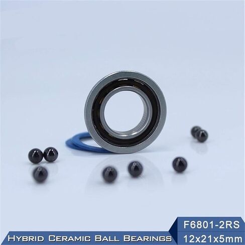 1 قطعة F6801 3NC F6801RS F6801HC الهجين السيراميك تحمل 12*21*5 مللي متر ABEC-1 صناعة المحرك المغزل Si3N4 الكرات in Kuwait