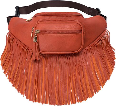 Solene Fringe Waist bag for women with Multi Zipper Pockets in Saudi Arabia