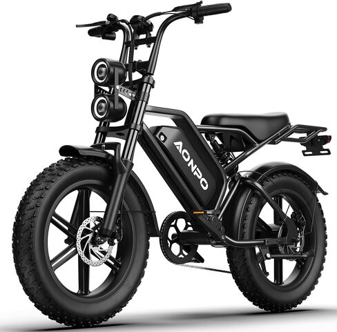Electric Bike for Adults, 1500W Peak Motor 120 Miles 20" Fat Tire Electric Dirt Bike 52V 36Ah Battery,Mountain Ebike,Mechanical Disc Brakes E Bike in Saudi Arabia