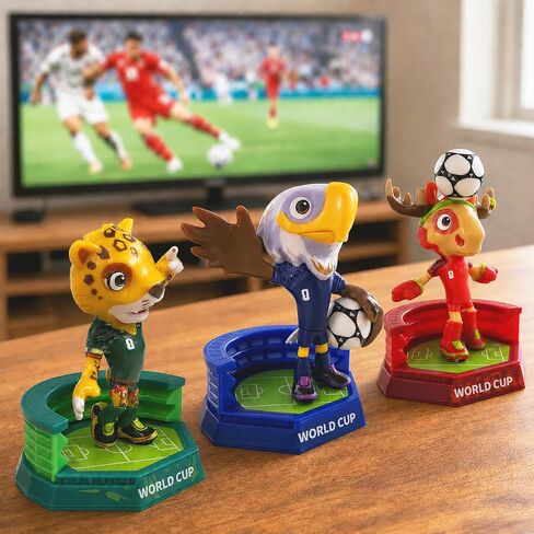 GiftExpress World Cup 2026 Merchandise, Mascot Figurine – Maple - Canada the Moose World Cup Collectible Toy Figures in Kuwait