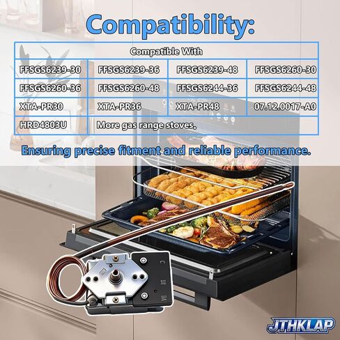 KKTB-18-48 استبدال ترموستات الفرن PB010036 KKB-9-48 G36X03-030900-1 5A 120VAC 48 بوصة ترموستات نطاق أنبوب شعري متوافق مع فرن نطاق الغاز Robertshaw Viking Awoco Thor Zline NXR in Kuwait