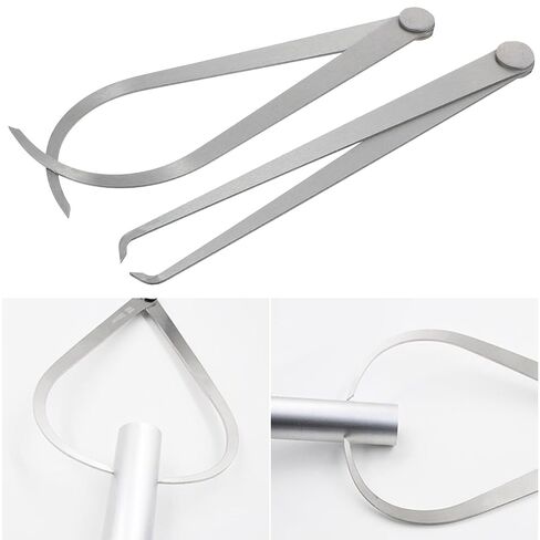 2Pcs Internal External Caliper Set 250mm for Sculpture Measuring, Pottery Clay Modeling, Carving and Ceramic Dimensional Measurement Tools in Kuwait