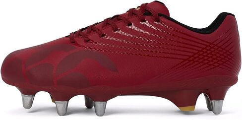 Canterbury Adults Unisex Stamped Ground Break Team Soft Ground Rugby Boots Red Dahlia in Saudi Arabia