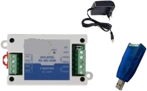 اثنان رئيسيان واحد/متعدد تابع RS485 مكرر ذاكرة تخزين مؤقت عزل إلكتروني ضوئي Modbus Dual Master Hub in Kuwait