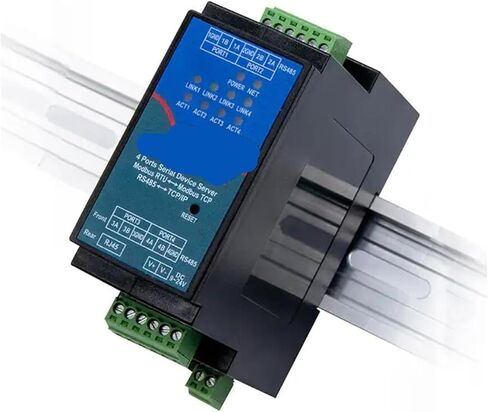 Industrial Serial Server4 Ports RS485 to RJ45 Ethernet IP to Serial Rail-Mount ZLAN5407M in Kuwait