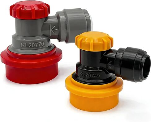 5/16" (8mm) Push In Adapter, Double Tight Quick Connector for Homebrew Ball Lock Disconnect, Food-Grade Fitting for 8mm OD EVA Barrier Beer Line Tubing (2Pcs Yellow Liquid) in Saudi Arabia