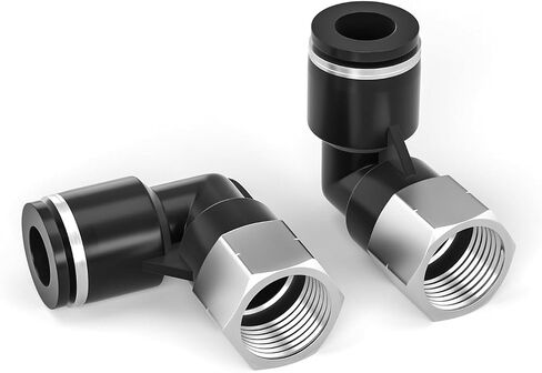 TAILONZ PNEUMATIC Female Elbow 1/4 Inch Tube OD x 1/4 Inch NPT Thread 90 Push to Connect Fittings PLF-1/4-N2 (Pack of 2) in Kuwait