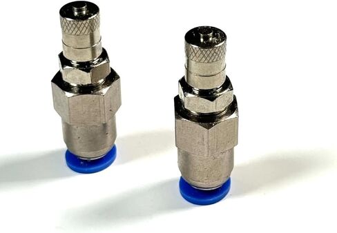 PAIR OF SCHRADER TIRE VALVE TO 4MM PUSH FIT CONNECTOR - 500 PSI MAXIMUM PRESSURE, PART # TMH4MM X2 in Saudi Arabia
