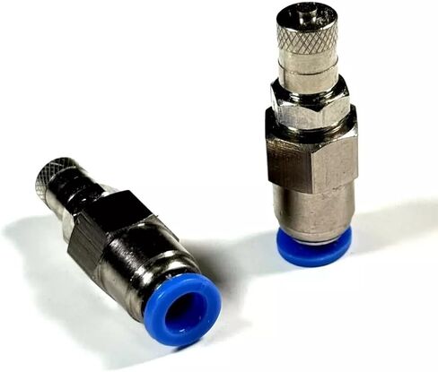 PAIR OF SCHRADER TIRE VALVE TO 4MM PUSH FIT CONNECTOR - 500 PSI MAXIMUM PRESSURE, PART # TMH4MM X2 in Saudi Arabia