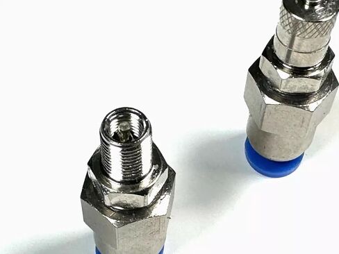 PAIR OF SCHRADER TIRE VALVE TO 4MM PUSH FIT CONNECTOR - 500 PSI MAXIMUM PRESSURE, PART # TMH4MM X2 in Saudi Arabia