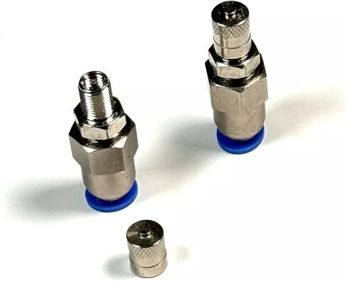PAIR OF SCHRADER TIRE VALVE TO 4MM PUSH FIT CONNECTOR - 500 PSI MAXIMUM PRESSURE, PART # TMH4MM X2 in Saudi Arabia