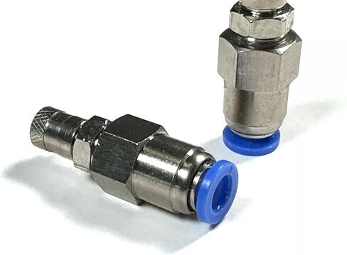 PAIR OF SCHRADER TIRE VALVE TO 4MM PUSH FIT CONNECTOR - 500 PSI MAXIMUM PRESSURE, PART # TMH4MM X2 in Saudi Arabia