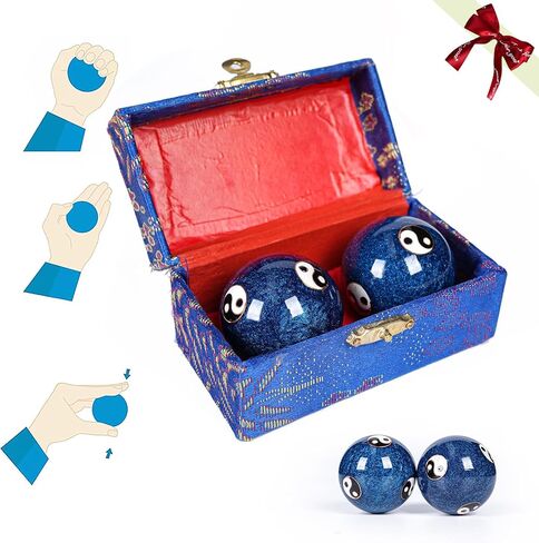 2 Pack Yin Yang Baoding Balls | Tai Chi Balance & Hand Therapy - Adult Stress Relief Meditation Balls, Boost Mindfulness Harmony for Men Women in Saudi Arabia