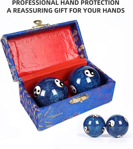 2 Pack Yin Yang Baoding Balls | Tai Chi Balance & Hand Therapy - Adult Stress Relief Meditation Balls, Boost Mindfulness Harmony for Men Women in Saudi Arabia