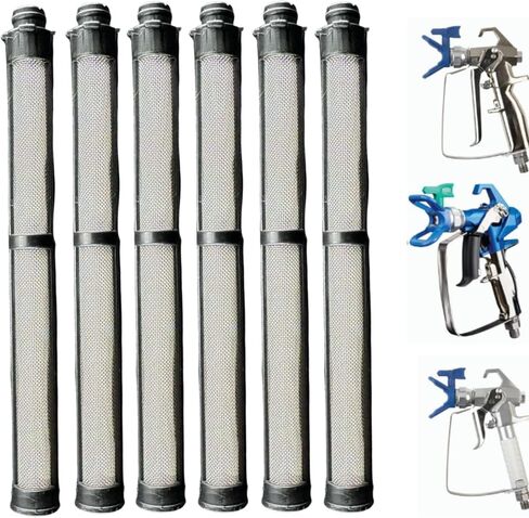 6 Pcs 287032 Airless Spray Gun Filter 287032 Compatible with Graco Suitable | for Spray Gun Contractor II and FTx II Latex 60 mesh 6 pcs Sturdy and Durable in Kuwait