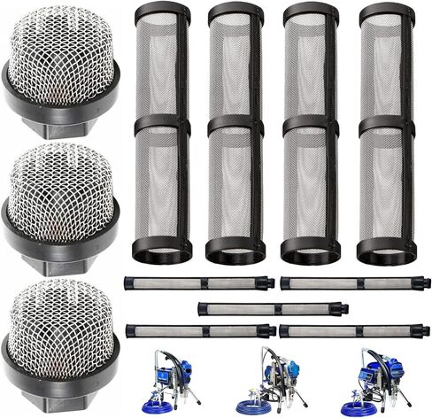 6 Pcs 287032 Airless Spray Gun Filter 287032 Compatible with Graco Suitable | for Spray Gun Contractor II and FTx II Latex 60 mesh 6 pcs Sturdy and Durable in Kuwait