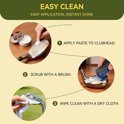 Golf Club Polishing Kit - Professional Golf Club Cleaner and Scratch Remover - Advanced Rust Remover for Irons&Putters - Restores Mirror Finish - All-in-One Golf Accessories Maintenance Gift Set in Saudi Arabia
