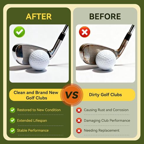 Golf Club Polishing Kit - Professional Golf Club Cleaner and Scratch Remover - Advanced Rust Remover for Irons&Putters - Restores Mirror Finish - All-in-One Golf Accessories Maintenance Gift Set in Saudi Arabia